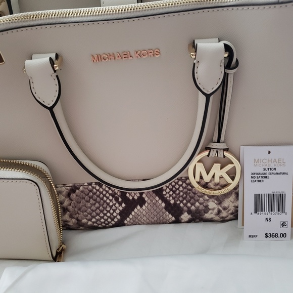 Michael Kors sutton satchel w/ jet set travel wall - Picture 4 of 6